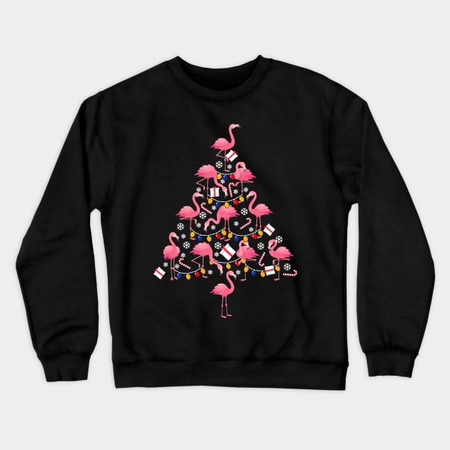 Funny Christmas Men Kids Women Flamingo Ugly Christmas Crewneck Sweatshirt by KsuAnn